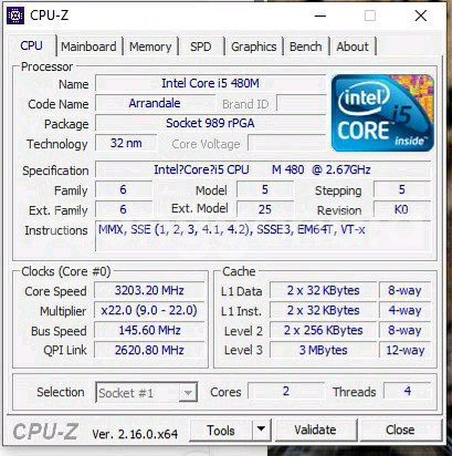 노트북 CPU i5-480M i3-3110M DDR3램--6