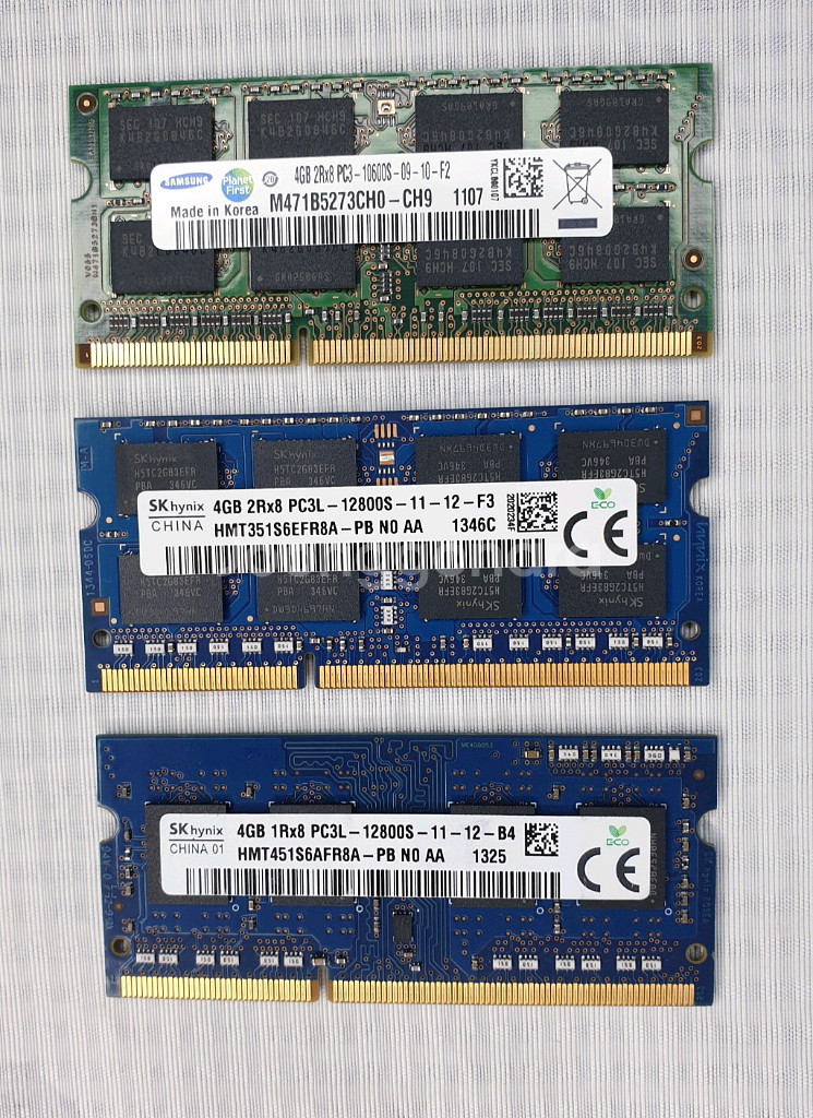 노트북 CPU i5-480M i3-3110M DDR3램--8