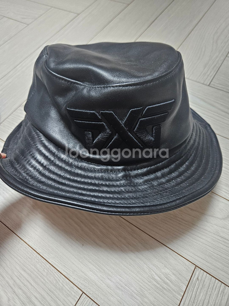 PXG 가죽 버킷햇 블랙 새상품--2