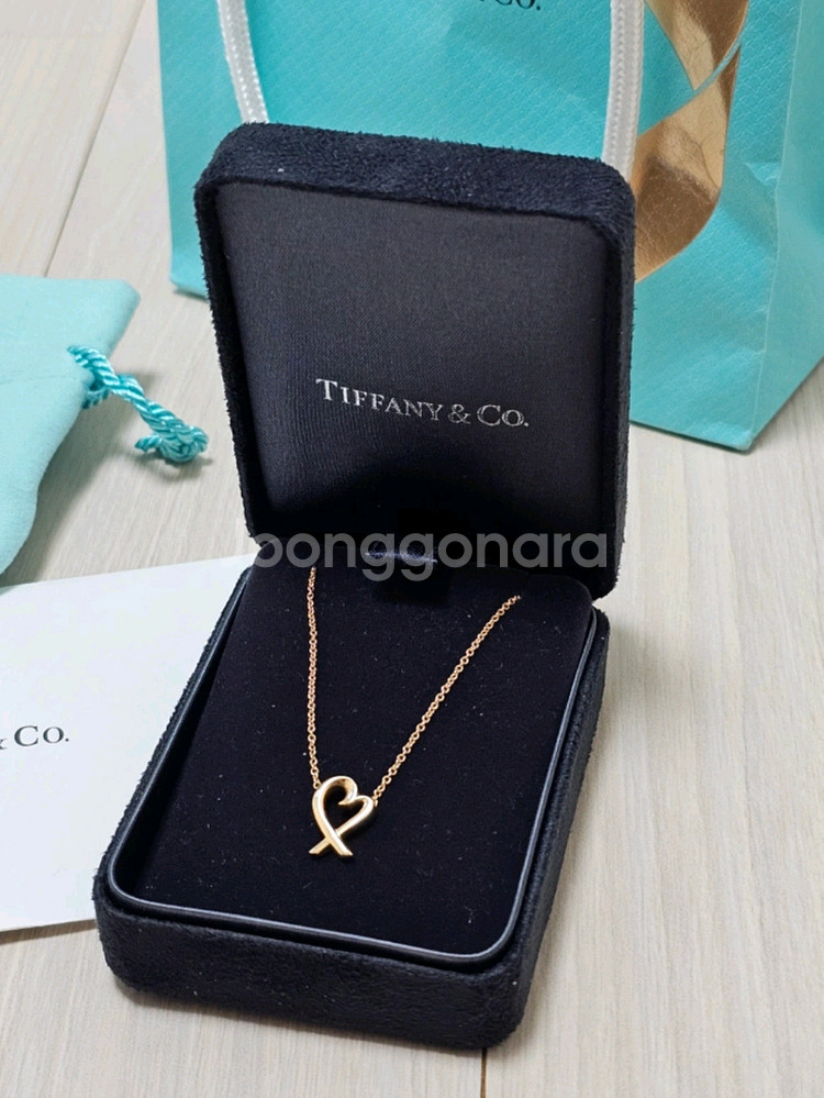 티파니엔코 18K 목걸이 팝니다--0