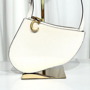 디올 3단 새들 트리오 크로스백 화이트