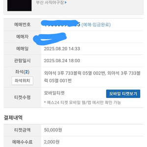 불꽃야구 부산사직 직괏 외야석