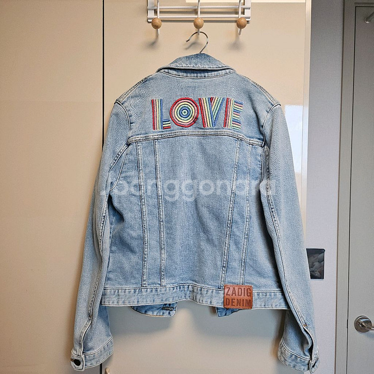 [zadig&voltaire] 데님 자켓 레인보우 자수--1