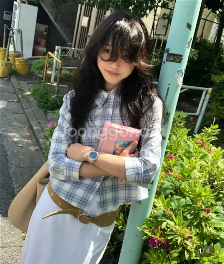메이비베이비 squish 셔츠 체크셔츠--0