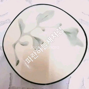 고전 오래된 수묵화 도자기 접시