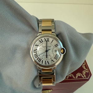 (교환가능)까르띠에 발롱블루 콤비 42mm 새상품급 팜