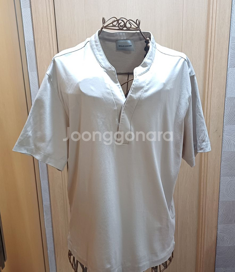 솔리드옴므 헨리넥 티셔츠 50 size--0