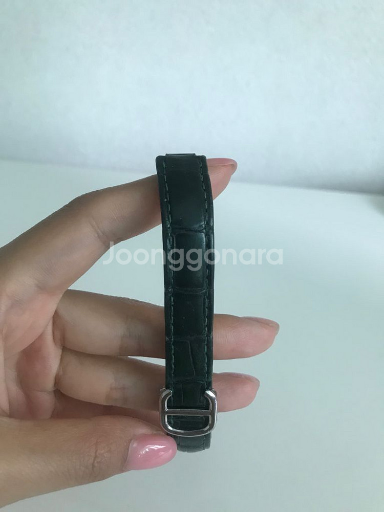 까르띠에 발롱블루28 악어 엘리 그린 스트랩 시계줄 +--1