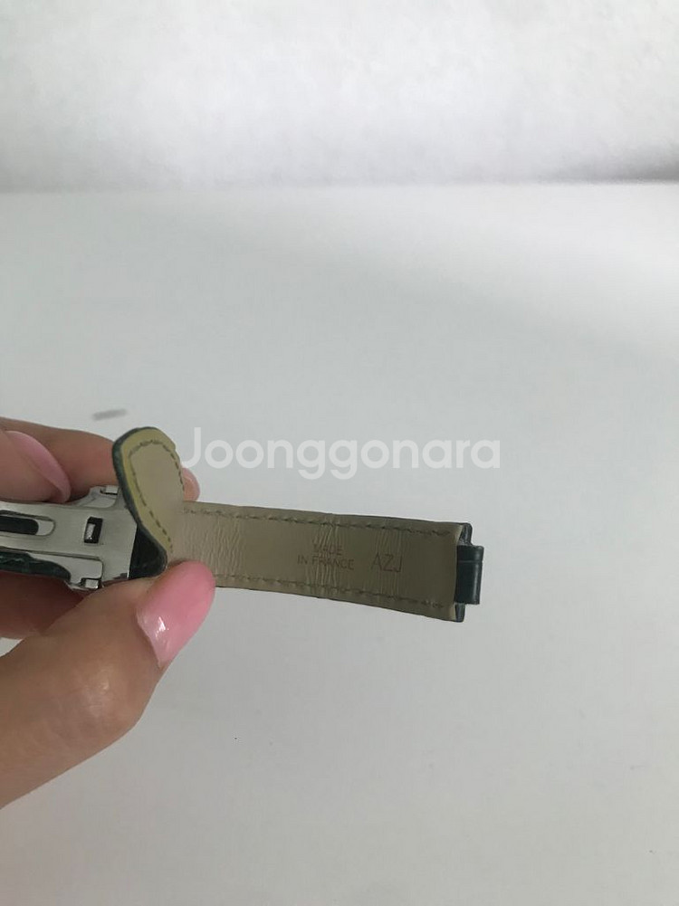 까르띠에 발롱블루28 악어 엘리 그린 스트랩 시계줄 +--3