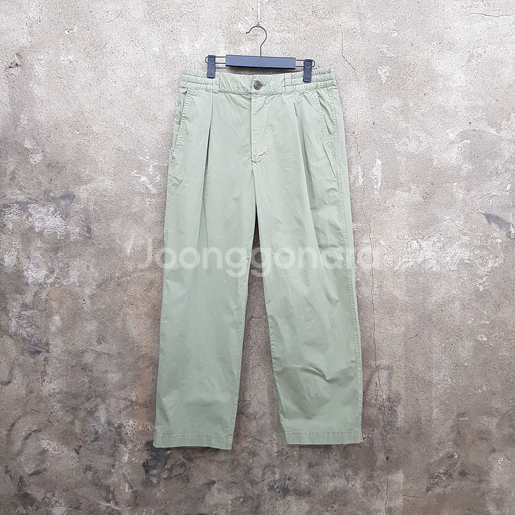 자라 카키 와이드 면 바지 M사이즈--0