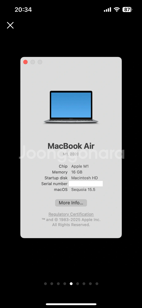 맥북에어 M1 16gb 576gb air--4