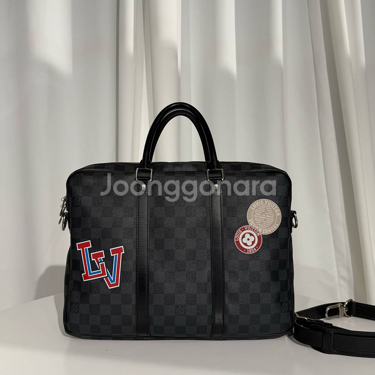 [숄더끈포함]루이비통 아메리칸 컵스 다미에 서류가방--0