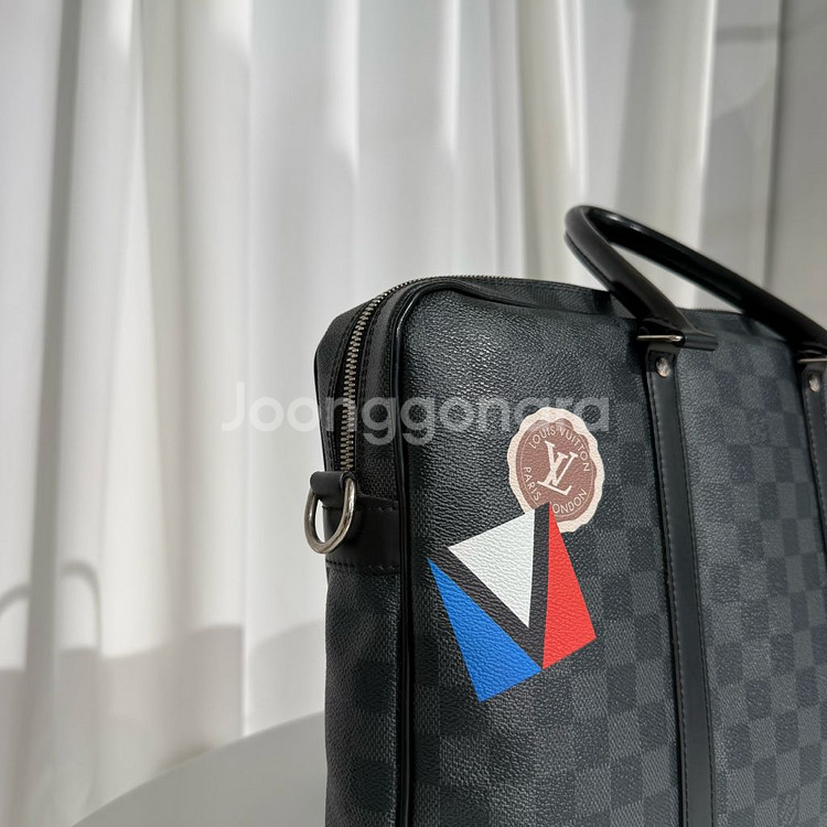 [숄더끈포함]루이비통 아메리칸 컵스 다미에 서류가방--2