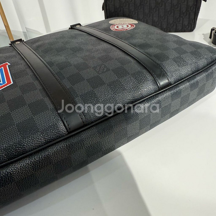 [숄더끈포함]루이비통 아메리칸 컵스 다미에 서류가방--3