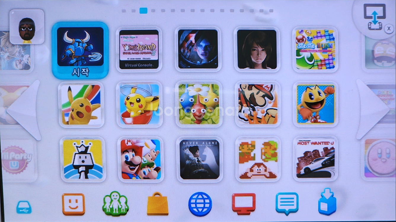 닌텐도 위유 wii u 메뉴 한글화 완료--4