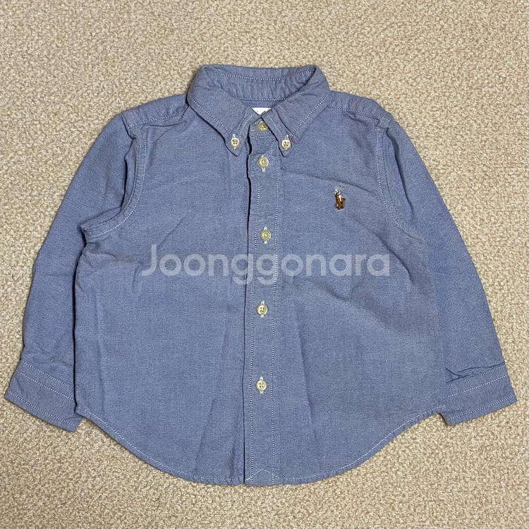(정품) 폴로 신형 키즈 소라색 남방 18M 85--0