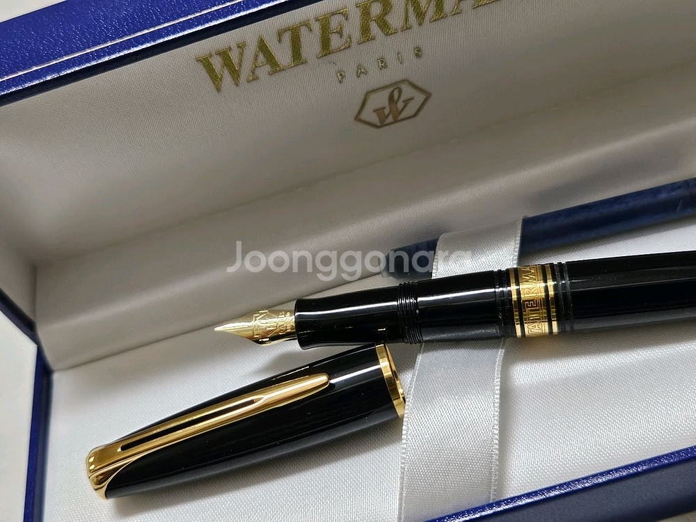 워터맨 찰스톤 블랙GT 18k F닙 만년필--0