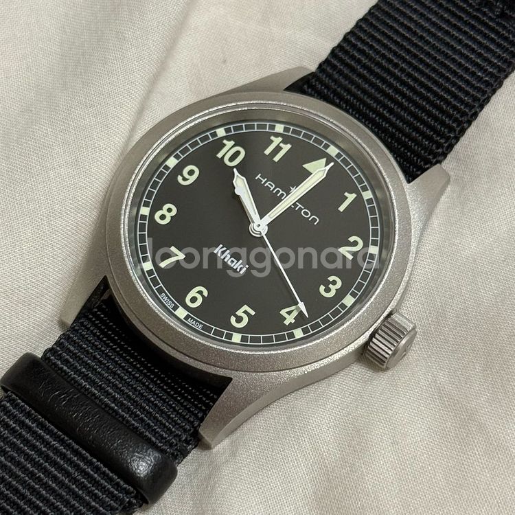 해밀턴 카키필드 쿼츠 38mm H69401430--1