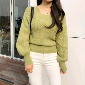 귀여운 초록색 니트