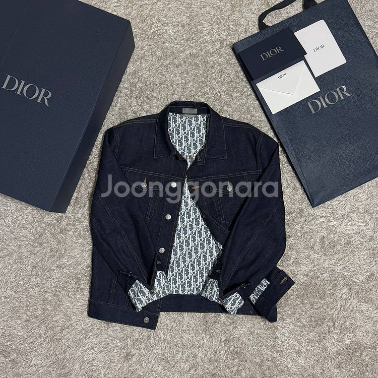 [ 새상품급,48 ] 디올 오블리크 자카드 데님 자켓--0