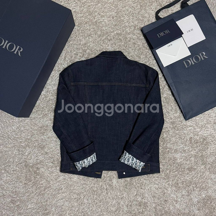[ 새상품급,48 ] 디올 오블리크 자카드 데님 자켓--2