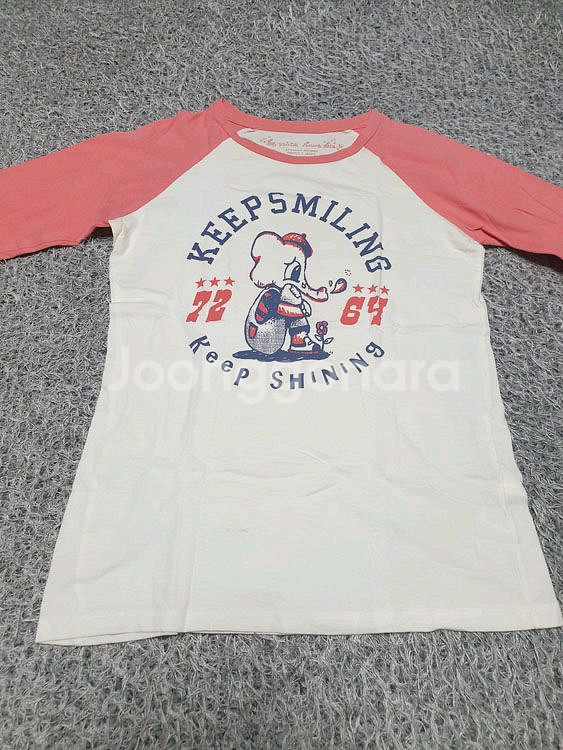 할) 프린팅 배색 긴팔 Free (착샷O)--5