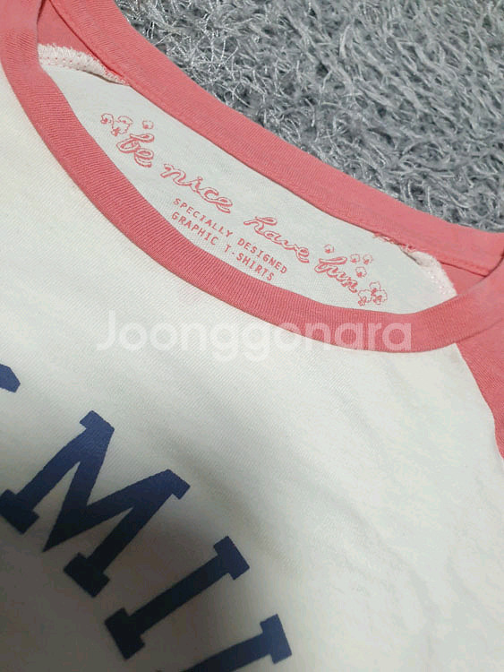 할) 프린팅 배색 긴팔 Free (착샷O)--7