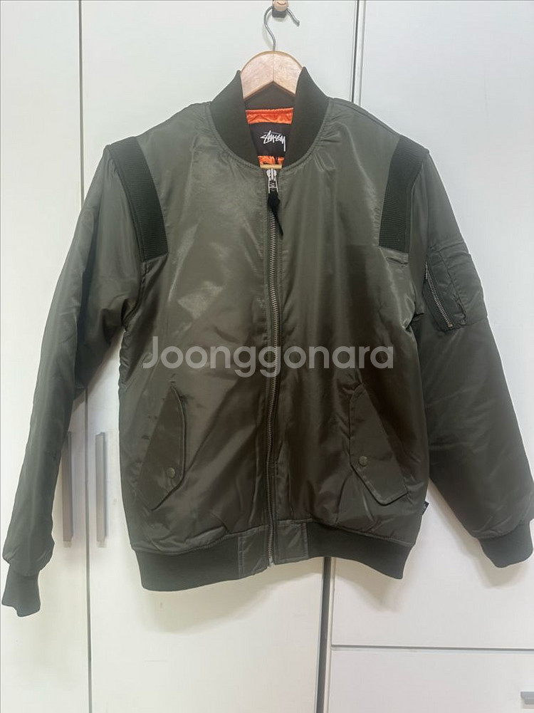 스투시 마원 MA1 자켓 올리브 새제품--0