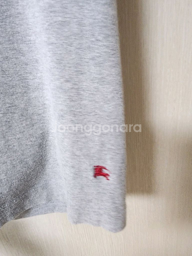 (정품) 버버리 런던 그레이 반팔 티셔츠 L 여성--3
