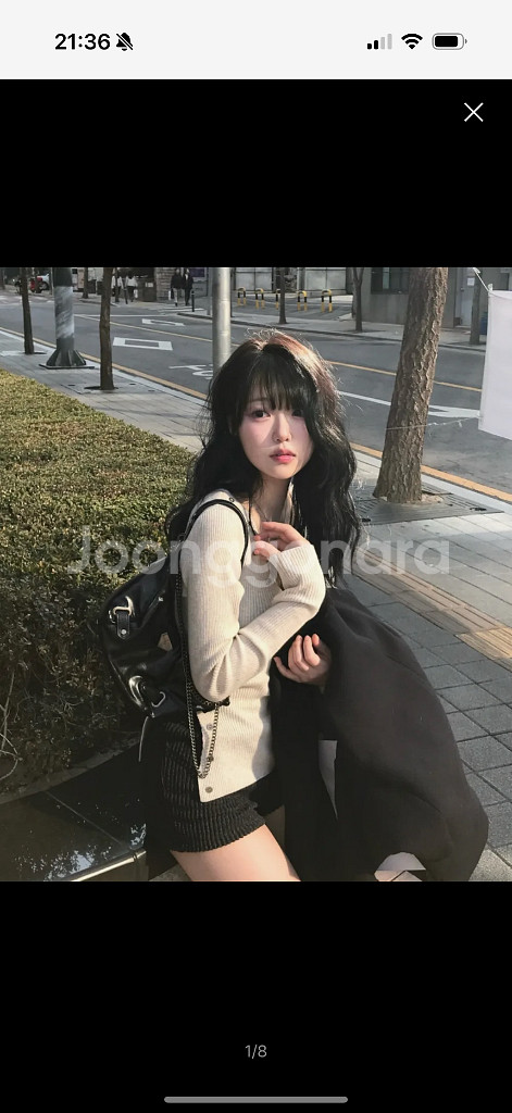 [레더리] 빈티지 체인 크로스 숄더백 _미니--0