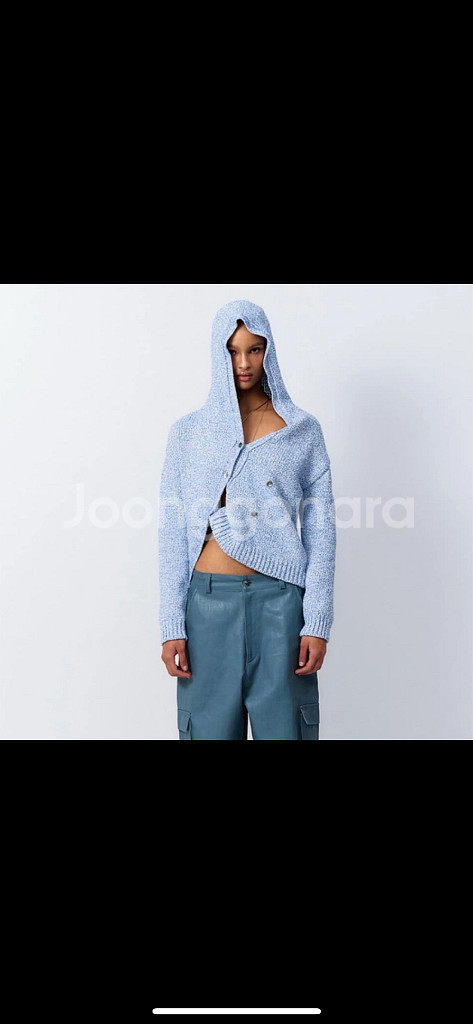 와이이이엘 diagonal hooded 가디건--2