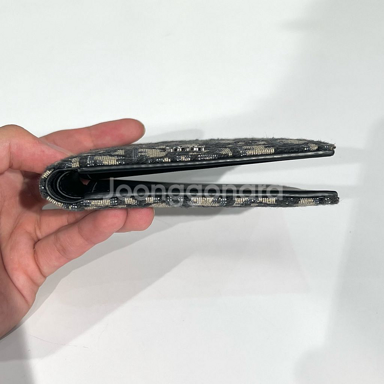 [새상품급]디올 오블리크 컴팩트 자카드 반지갑--5