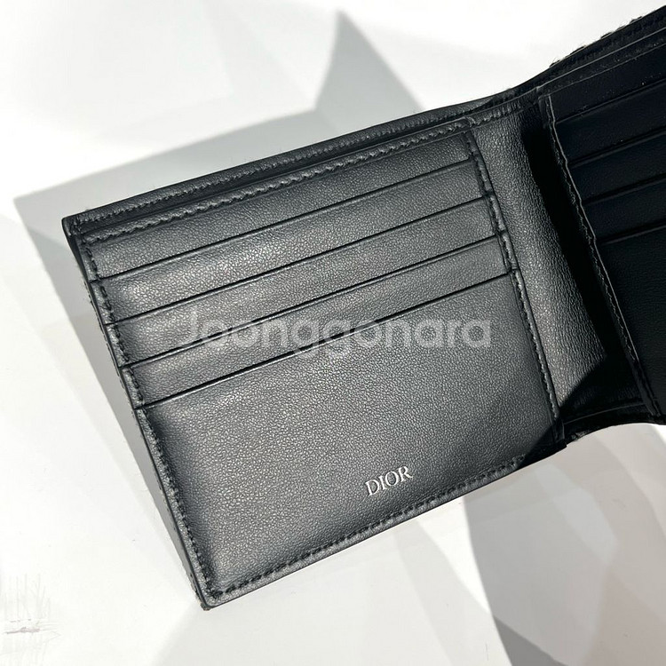 [새상품급]디올 오블리크 컴팩트 자카드 반지갑--3