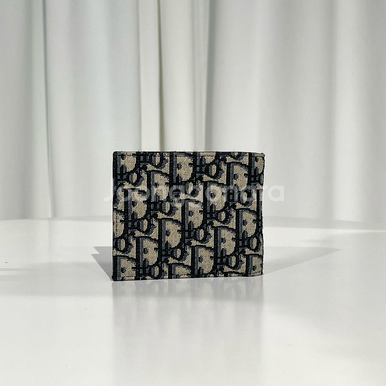 [새상품급]디올 오블리크 컴팩트 자카드 반지갑--1