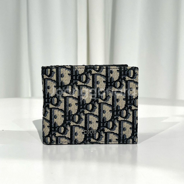 [새상품급]디올 오블리크 컴팩트 자카드 반지갑--0