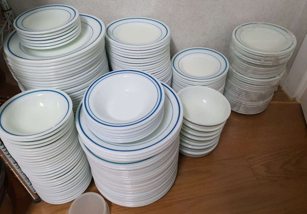 단종된 추억의 빈티지 파이렉스 블루밴드 개당값--1