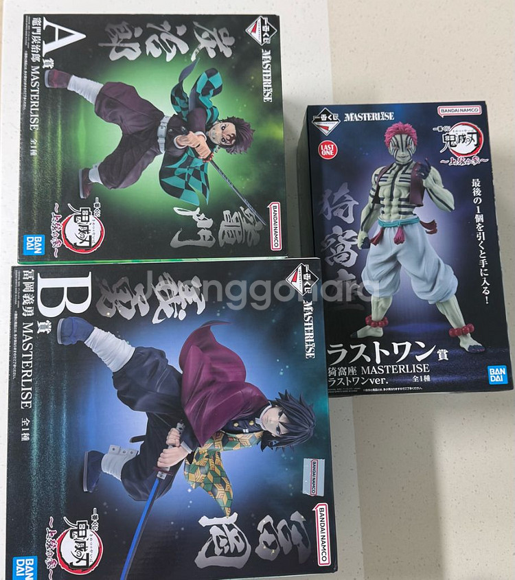 (풀셋)귀멸의 칼날 제일복권 탄지로&기유&아카자라원--0