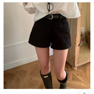 에이블리 3부 블랙 반바지 숏팬츠