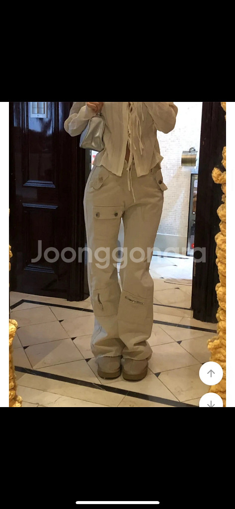 에이블리 세미부츠컷 슬림핏 포켓 팬츠--0