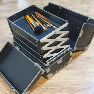 빈티지 전문가용 메이크업 정리함 / 화장품 도구 브러쉬