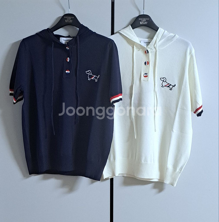 (S.M.L)THOM BROWNE 여성용 후드 니트 반--0