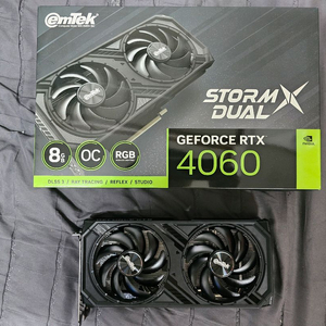 이엠텍 지포스 RTX 4060 스톰 듀얼 팝니다.