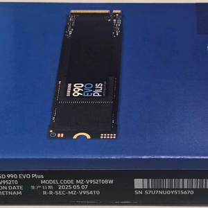 삼성SSD 990EVO PLUS 2T 미개봉 정품팝니다