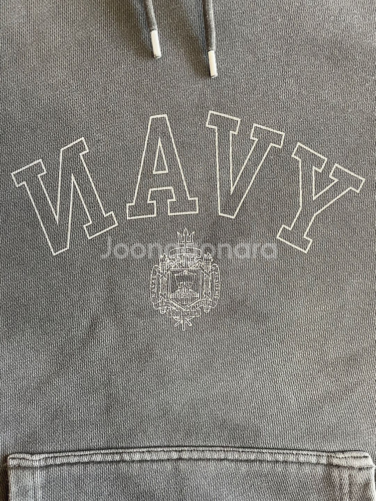 에스피오나지 헤비웨이트 NAVY 프린트 후드티 가먼다잉--3