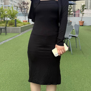 슬림 나시 원피스 가디건 세트