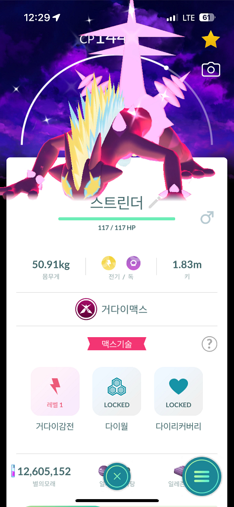 포켓몬고 자흑배경 거다이맥스 이로치 스트린터 판매--0