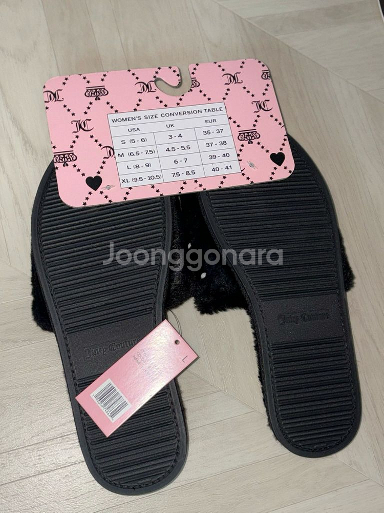 쥬시꾸뛰르 퍼 슬리퍼 신발 갸루 y2k 빈티지--2