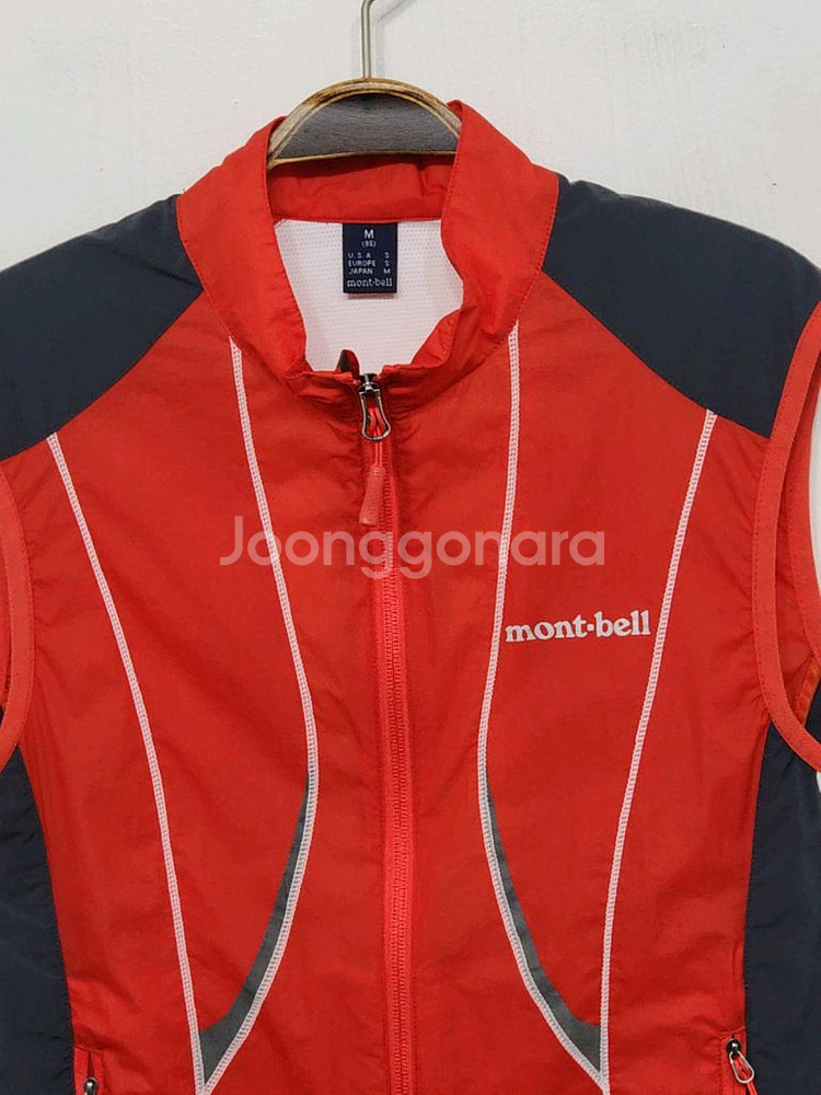 (M) 몽벨 조끼 집업 등산복 낚시 레저용 베스트 스판--1