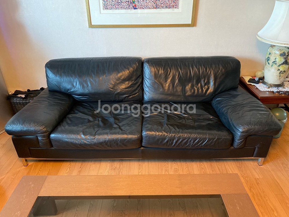 이태리 수입 3인용소파 + 1인용소파 세트--0