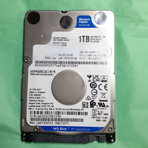 노트북하드 WD Blue HDD 1TB 2.5인치 슬림